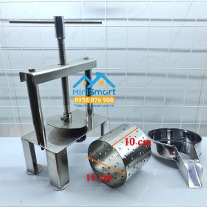 Máy ép tốp mỡ, vắt cốt dừa thủ công inox size 11cm